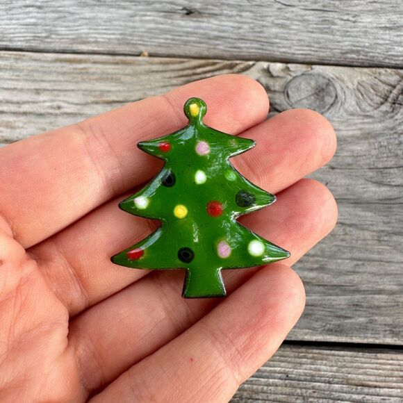 Vintage Jewelry Christmas Tree Brooch Pin - Picture 1 of 2